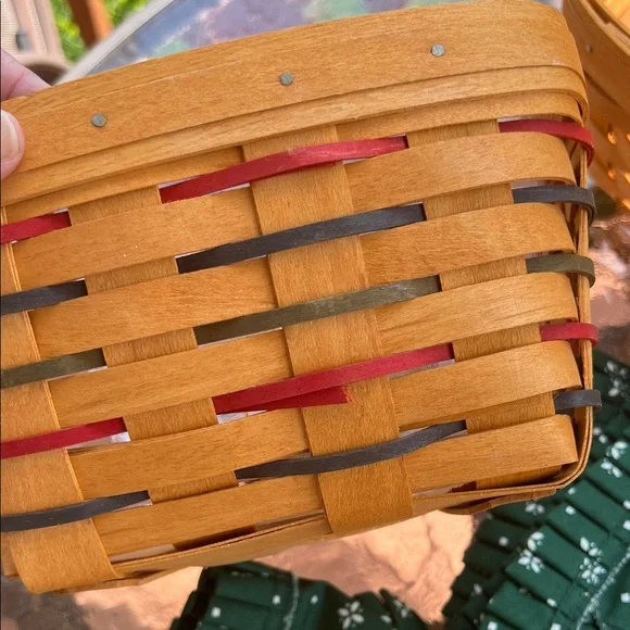 Longaberger Classic large berry Baskets Set - red blue and Green - Picture 6 of 14